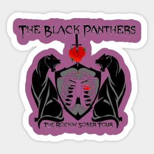 Black Panthers Rockin Sober Sticker